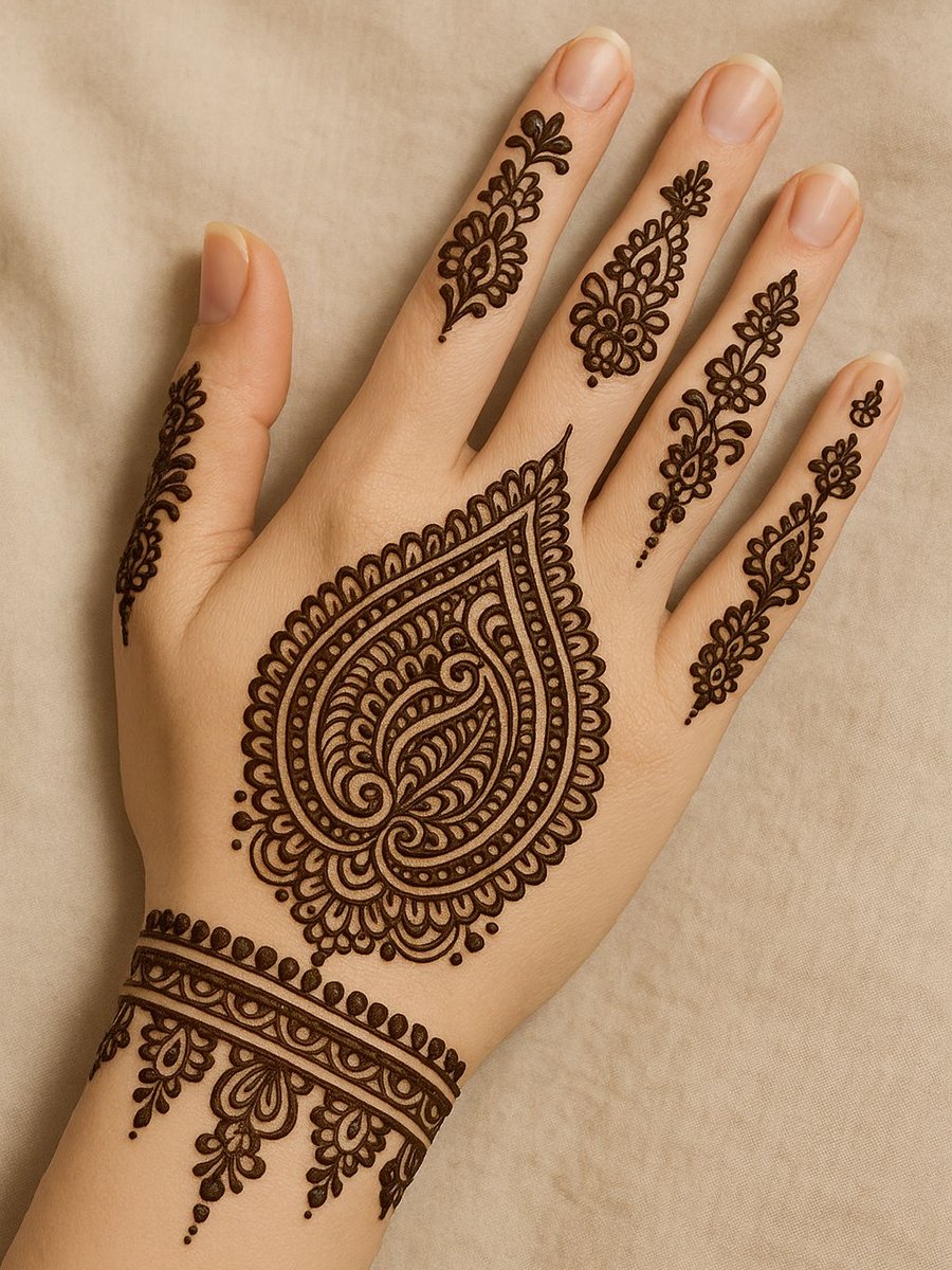 Paisley trail mehendi design